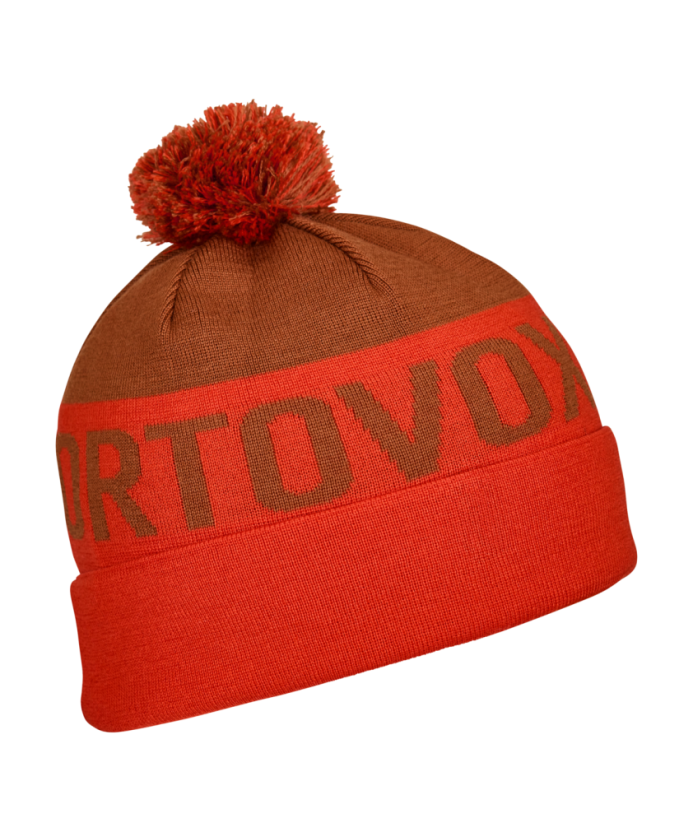 Bobble Knit Beanie - oranžová - Hot Orange