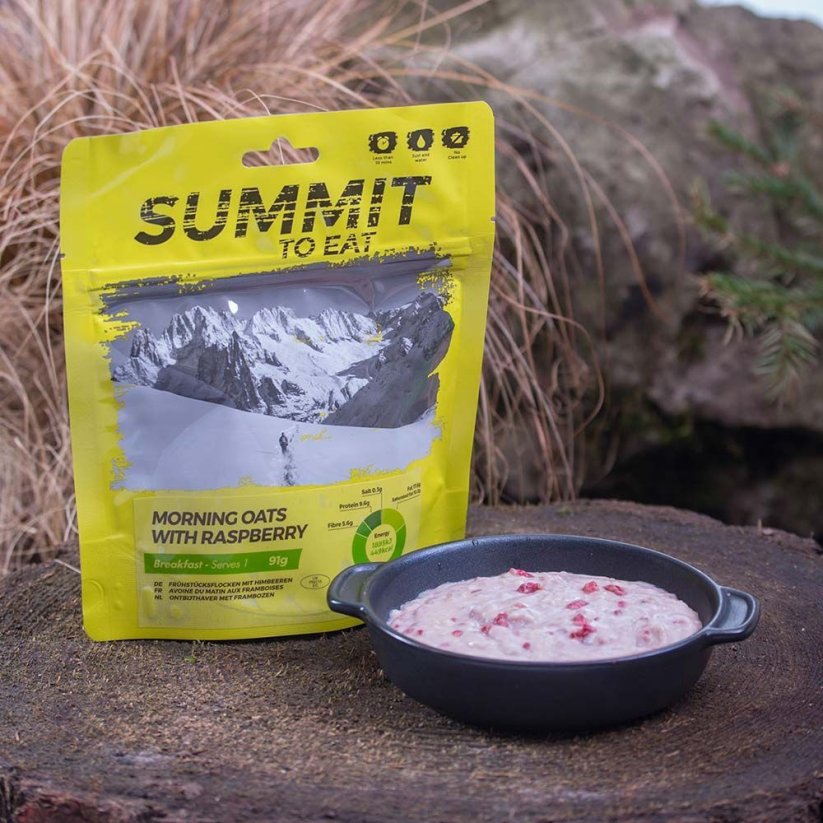 MORNING OATS WITH RASPBERRY Ovesná kaše s malinami 98g/454kcal -