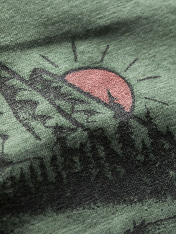 Chillaz HOMO MONS VELO GREEN WASHED pánské tričko zelené