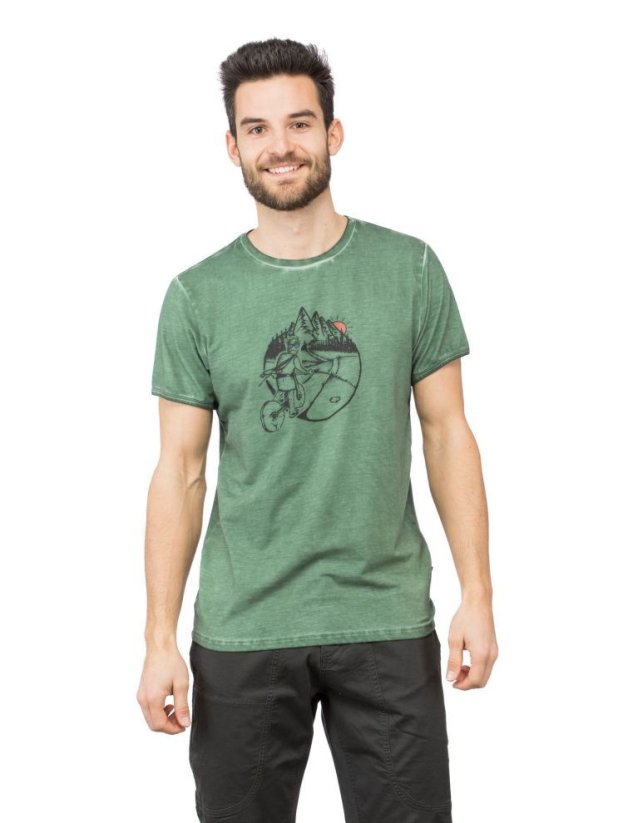 Chillaz HOMO MONS VELO GREEN WASHED pánské tričko zelené