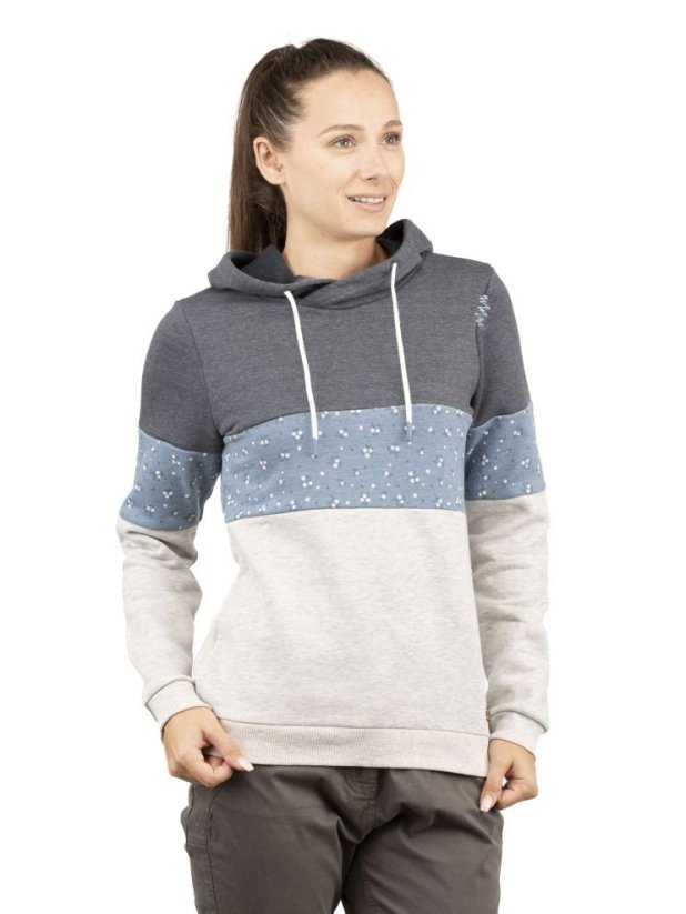 Chillaz WALCHSEE-BLUE MELANGE/LIGHT GREY MELANGE dámská mikina modrošedá | M