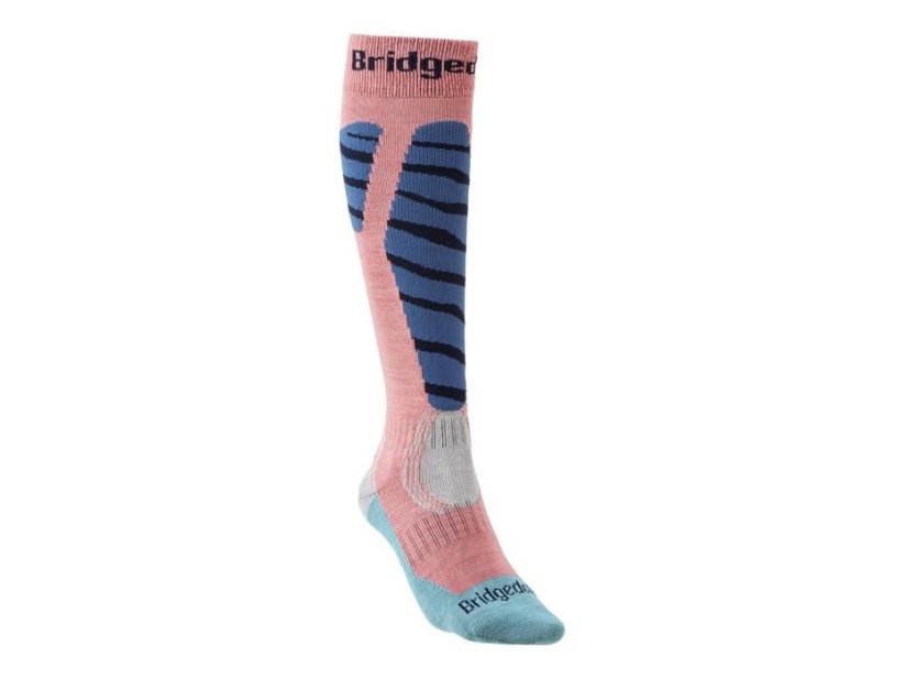 Bridgedale Ski Easy On Women dámské ponožky | coral/dark blue | M