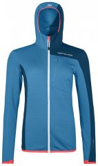 Fleece Light Grid Hooded Jacket Women's - modrá - Heritage Blue