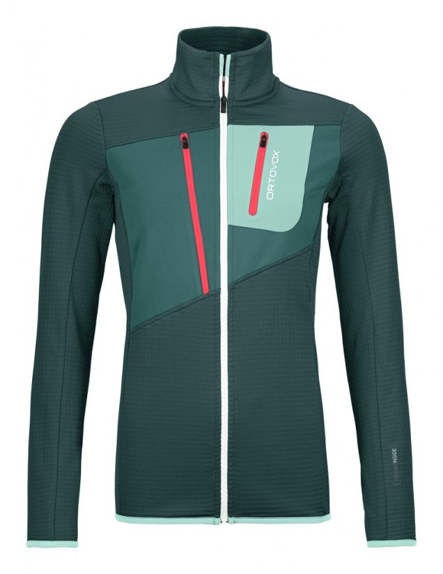 Fleece Grid Jacket Women's - zelená - Dark Pacific - Velikost: S
