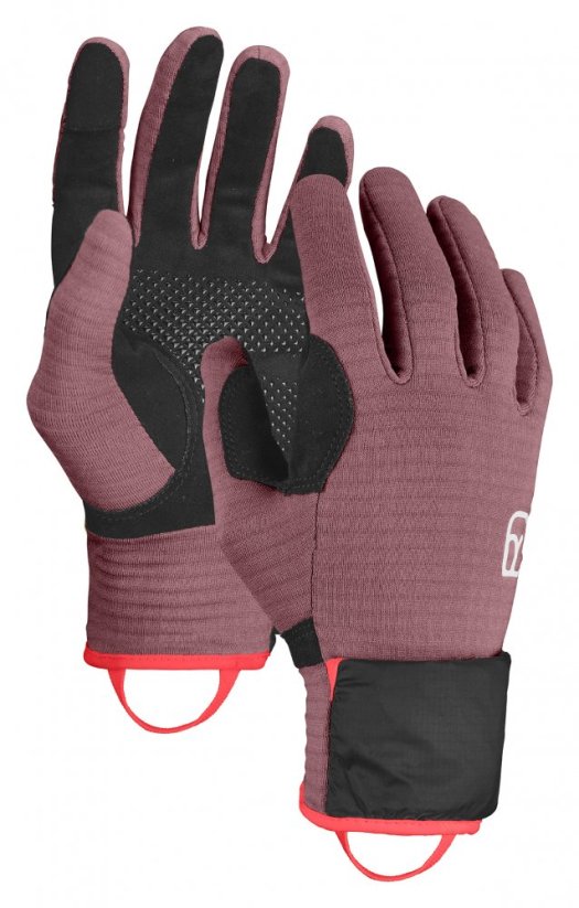 Fleece Grid Cover Glove Women's - červená - Mountain Rose - Velikost: L, Color: Mountain Rose
