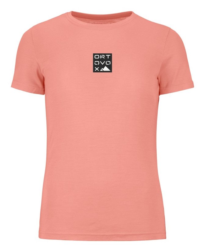 185 Merino Square T-shirt Women's - růžová - Bloom