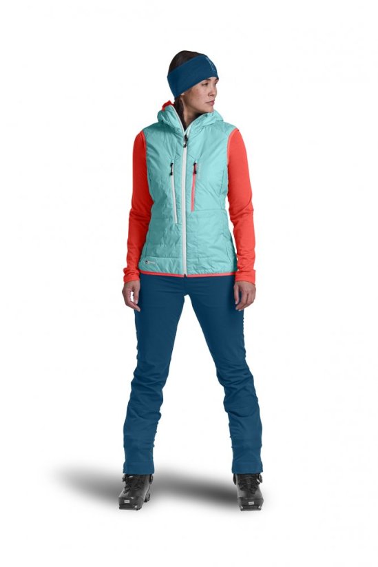 Swisswool Piz Boe Vest Women's - modrá - Ice Waterfall - Velikost: L