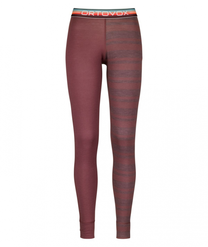 185 Rock'N'Wool Long Pants Women's - červená - Mountain Rose - Velikost: M, Color: Mountain Rose