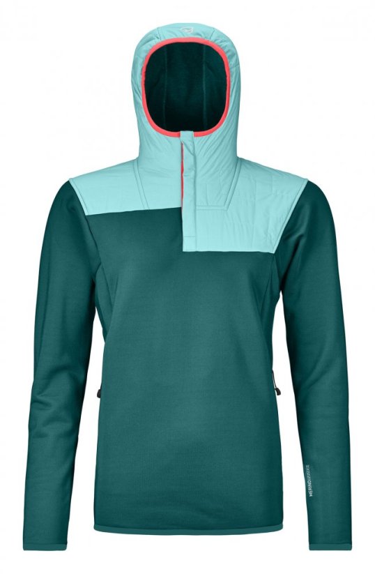 Fleece Plus Anorak Women's - zelená - Pacific Green - Velikost: M, Color: Pacific Green