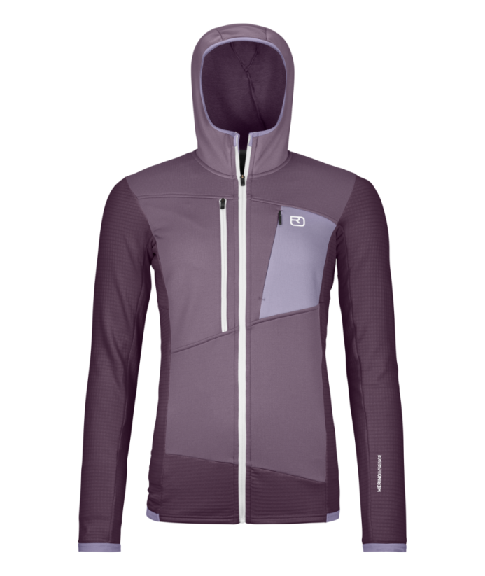 Fleece Grid Hoody Women's - šedá - Dark Arctic Grey